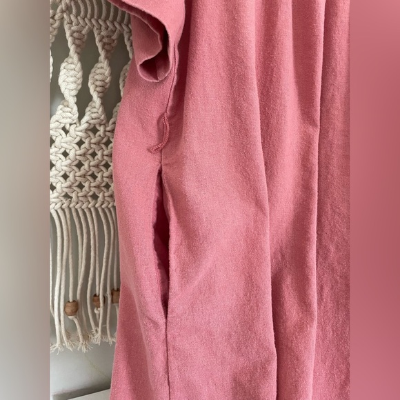 GAP linen blend spring summer shift dress small flutter sleeve pockets - Picture 3 of 6